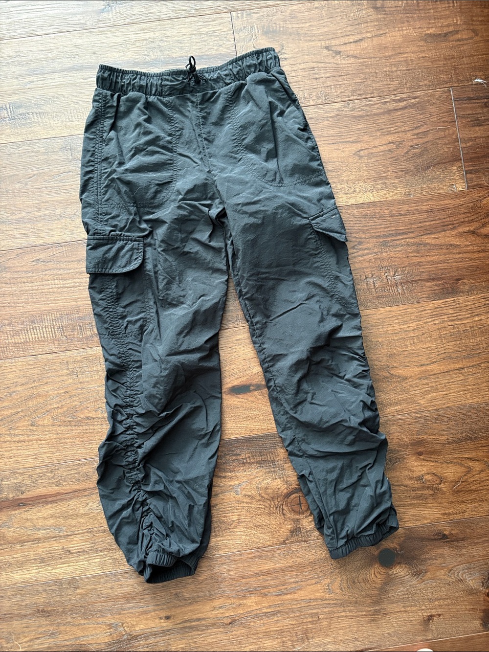 Girls Black Quick Dry Cargo Jogger Pants - Size 14-16